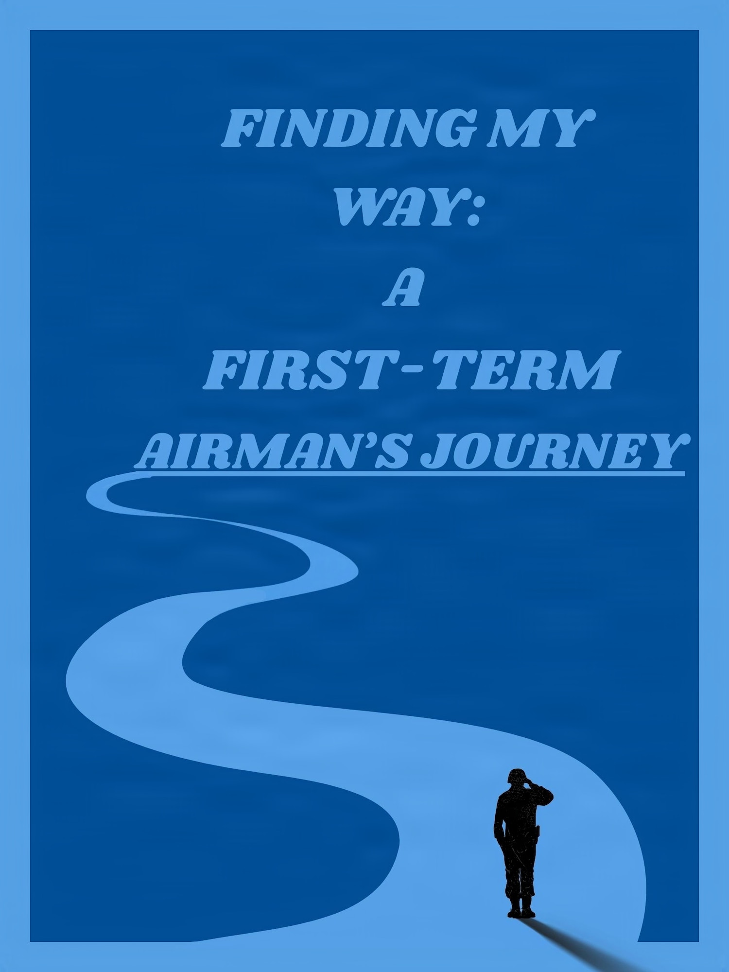 An Airman salutes down a curving path. (U.S. Air Force Graphic by Airman 1st Class Chloe Goodman)