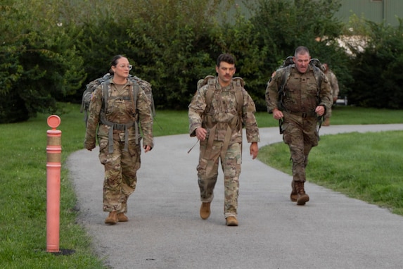 Indianapolis-area service members participate in the annual Danish Fylver March