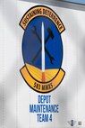 The seal of the 583rd Missile Maintenance Squadron is displayed on the side of a trailer at a launch facility near Minot Air Force Base, North Dakota, Aug. 18, 2026.