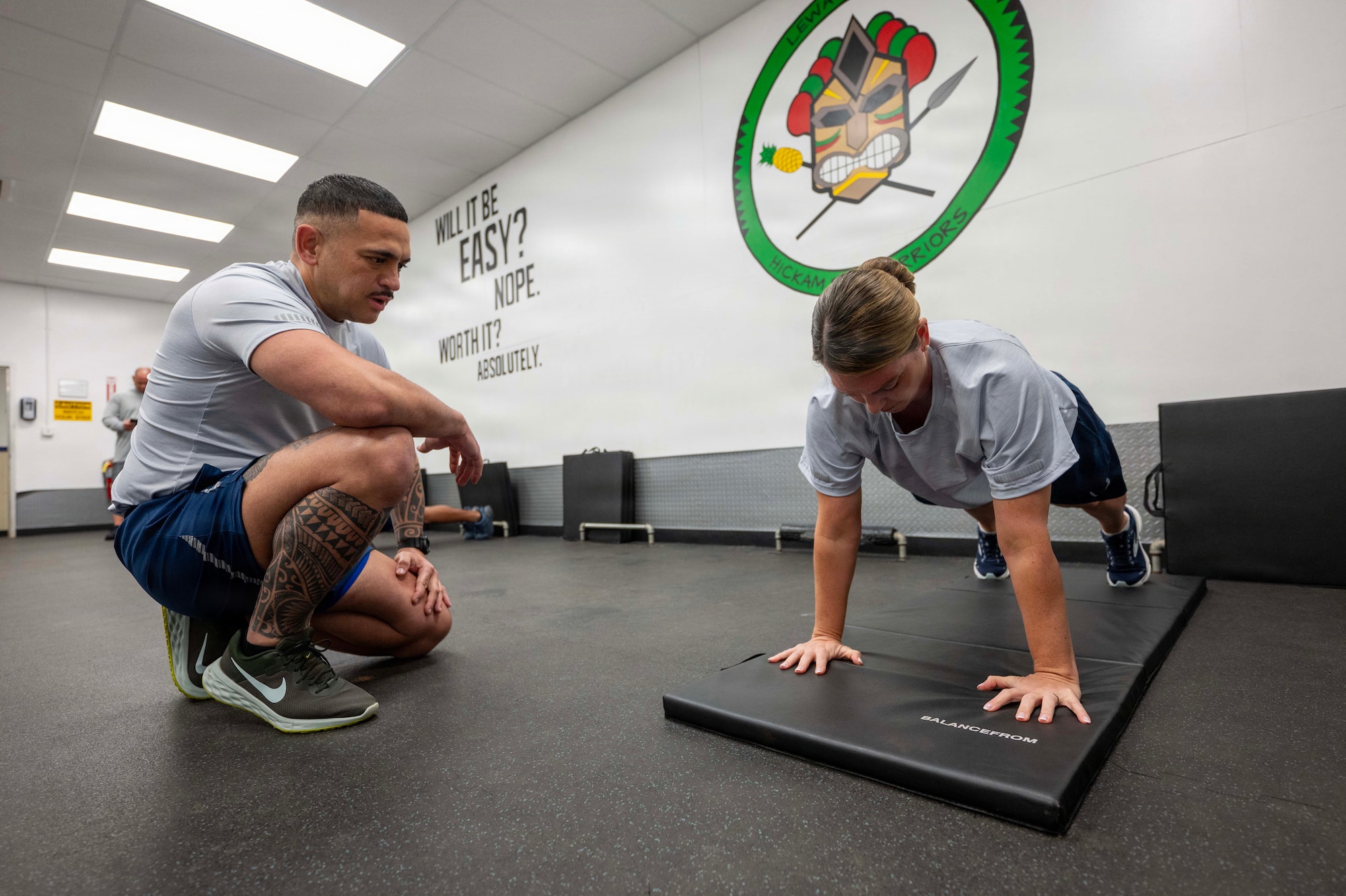 Airman doing pushups