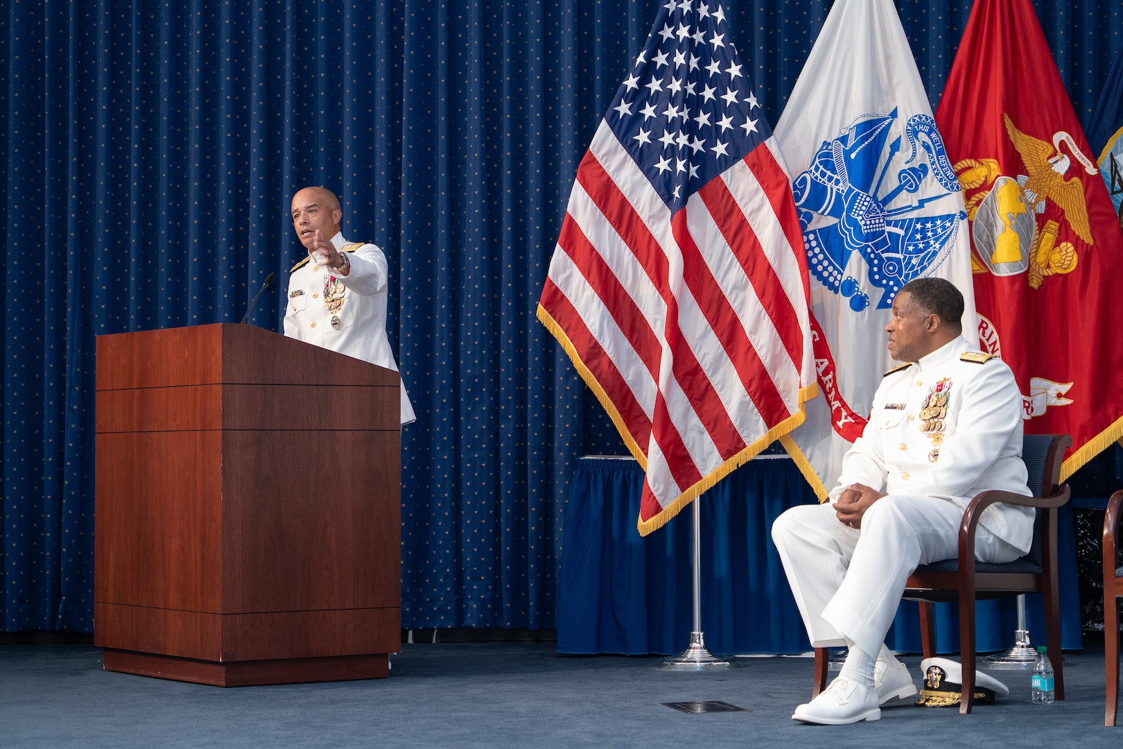 speaking on stage