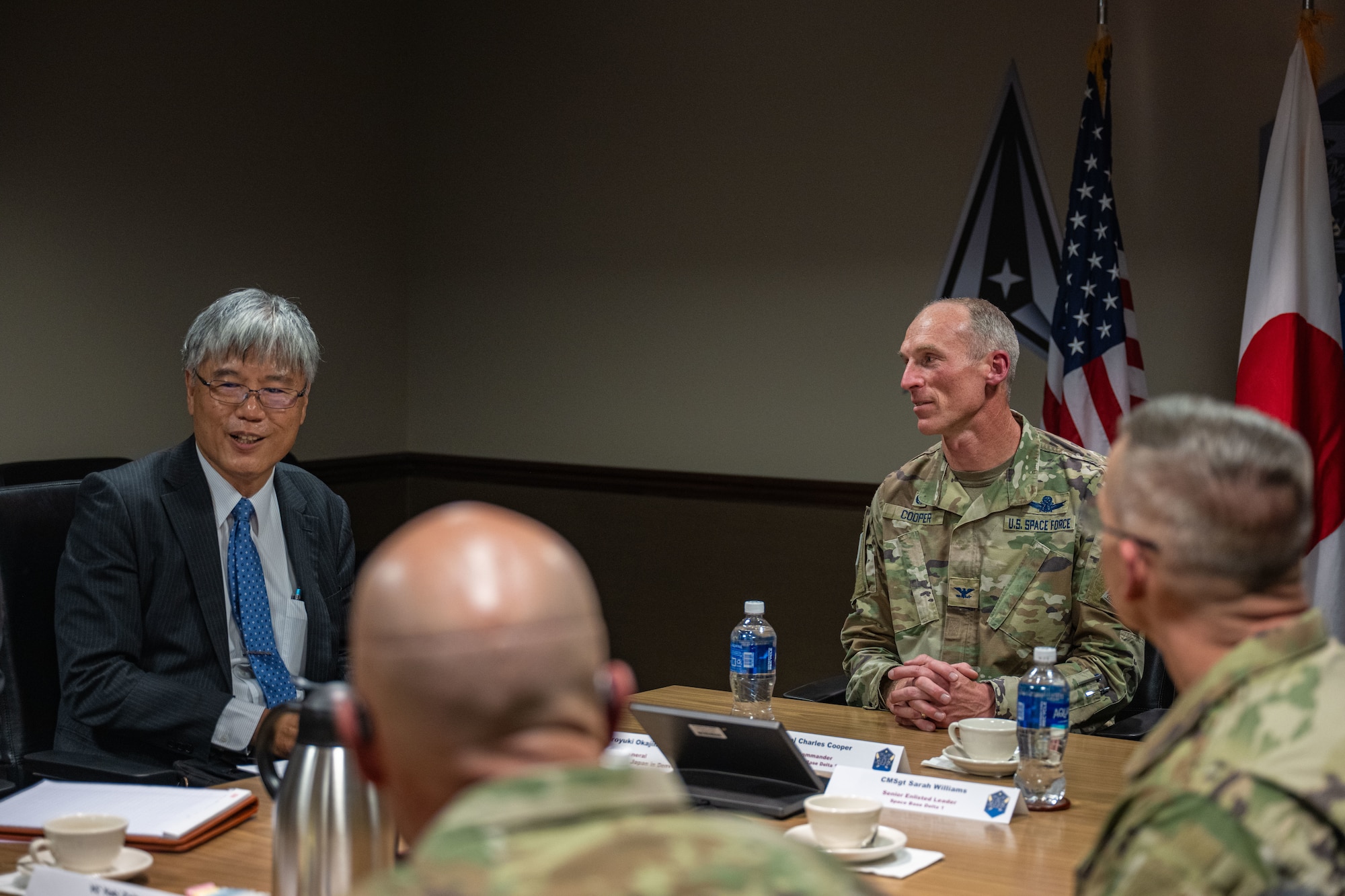 The Consulate-General of Japan in Denver visits Space Base Delta 1 leadership.