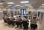 Soldiers assigned ot the 329th Regional Support Group conduct a training exercise during their annual training at Camp Shelby, Mississippi.