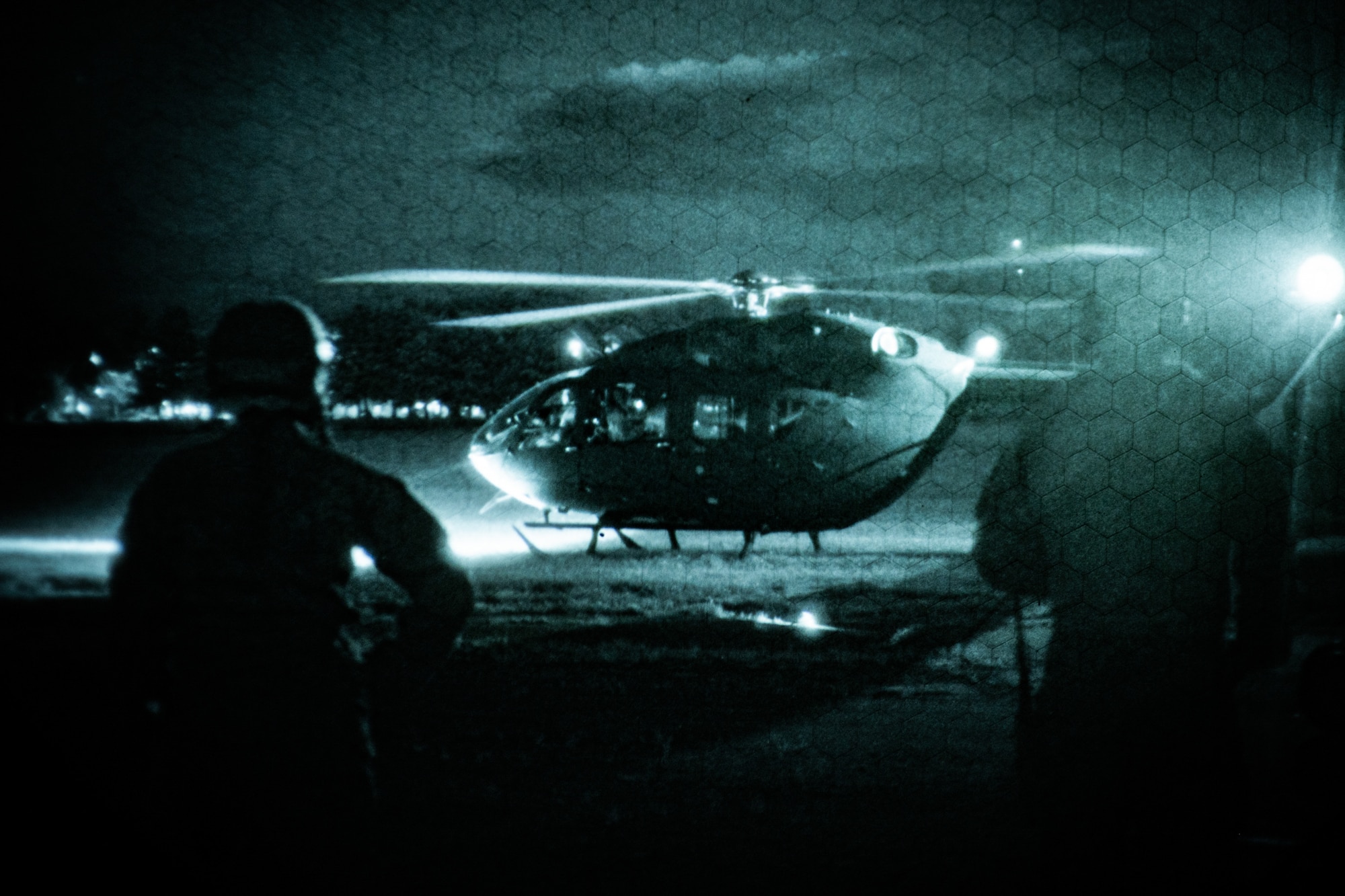 U.S. Air Force Airmen from the Kentucky Air National Guard’s 123rd Contingency Response Group prepare a landing zone for UH-72 Lakotas from the Kentucky Army National Guard’s 376th Aviation Regiment at Volk Field Combat Readiness Training Center, Wis., Aug. 22, 2026, during exercise Patriot 26. The Air National Guard-hosted exercise brings together approximately 1,000 Airmen and Soldiers from National Guard units across 35 states, along with federal, state and local agencies, to enhance domestic response readiness and interagency coordination during large-scale emergencies. (U.S. Air National Guard photo by Senior Airman Angelee Barnett)