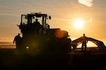 U.S. Air Force Airmen from the Kentucky Air National Guard’s 123rd Contingency Response Group maneuver cargo on a forklift at Volk Field Combat Readiness Training Center, Wis., Aug. 24, 2026, during Exercise Patriot 26. The Air National Guard-hosted exercise brings together about 1,000 Airmen and Soldiers from National Guard units across 35 states, along with federal, state and local agencies, to enhance domestic response readiness and interagency coordination during large-scale emergencies. Photo by Senior Airman Angelee Barnett.