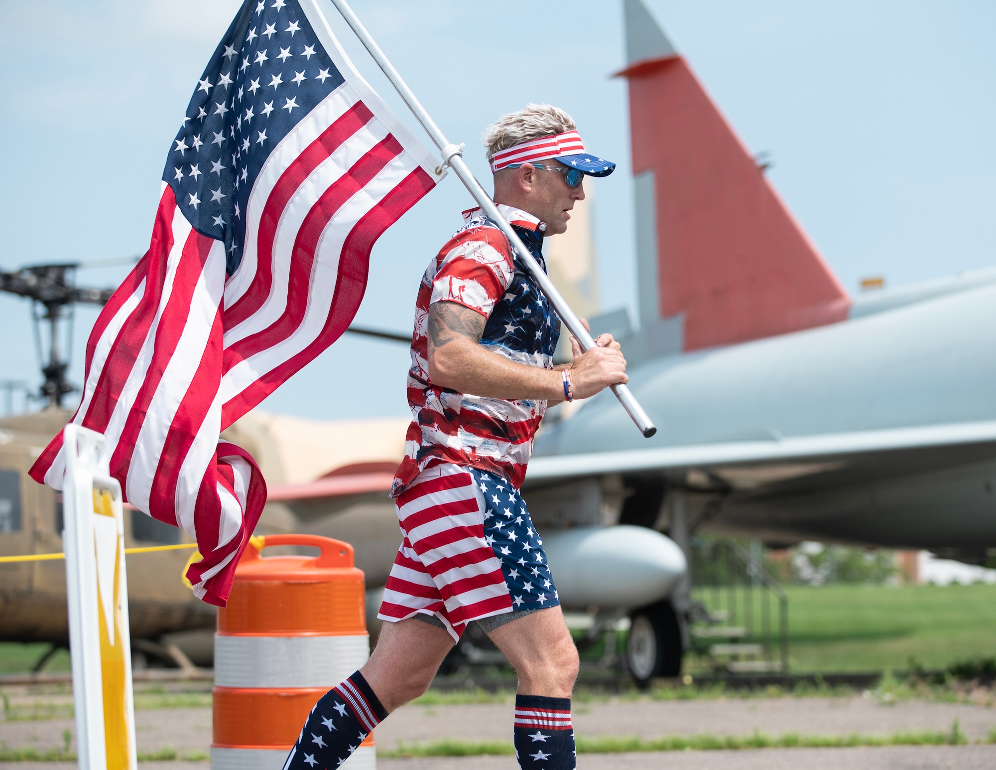Link - Running in Red, White and Blue