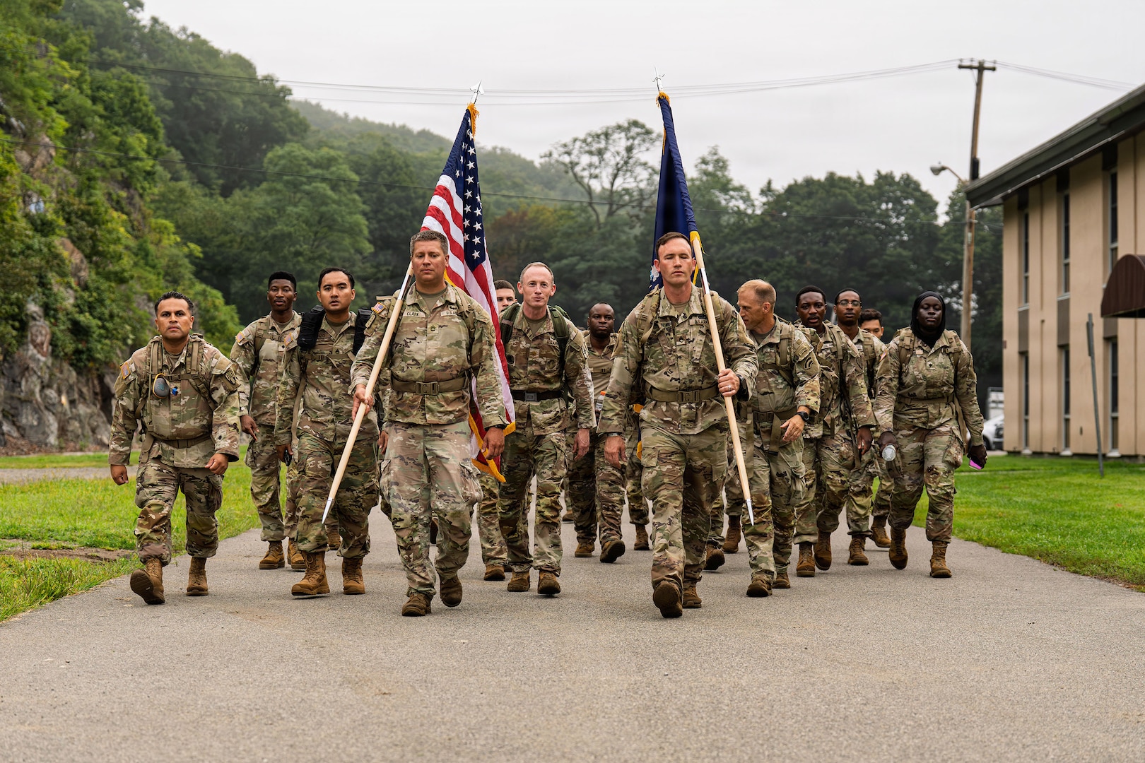 U.S. Soldiers and Airmen with the New York National Guard participated in the Danish Ruck March at Camp Smith Training Site, near Peekskill, Cortlandt Manor, N.Y., Aug. 28, 2026.