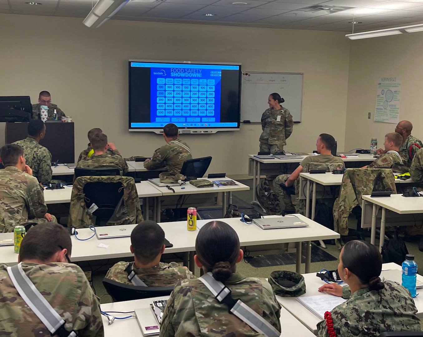 Army and Navy students participate in the Army’s 7-week Nutrition and Diet Therapy course at the Medical Education and Training Campus on Joint Base San Antonio-Fort Sam Houston, Texas June 30, 2026. Three Navy Culinary Specialists (CSs) have successfully completed a pilot audit of the Army’s 68M Nutrition Care Specialist course. This effort marks a significant step toward bridging a critical gap in nutrition support for Sailors and enhancing overall fleet readiness and performance.