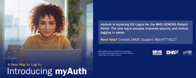 Your MHS GENESIS Patient Portal login is changing – myAuth is replacing DS Logon.