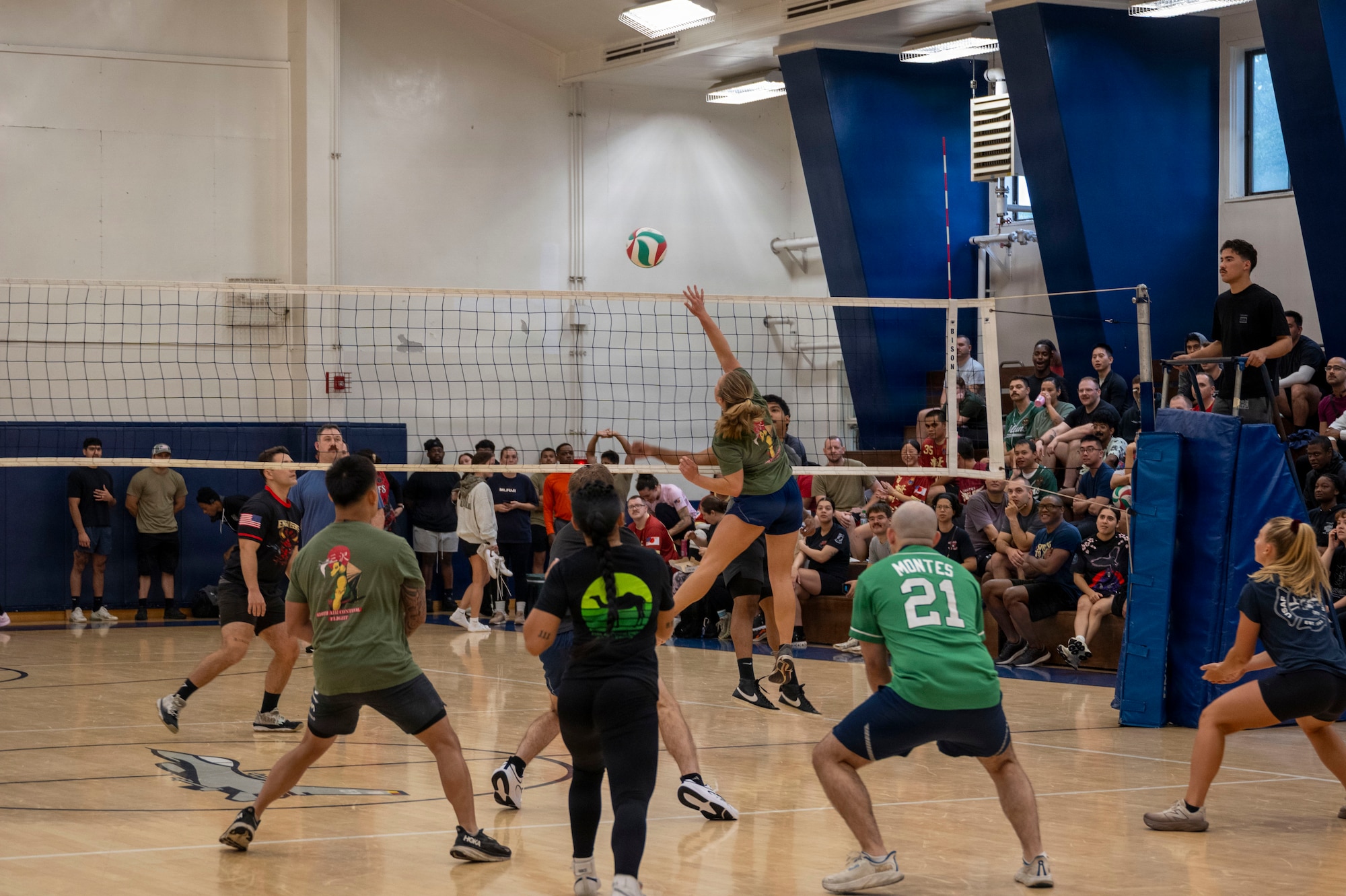 Airmen assigned to the 35th Fighter Wing compete in volleyball during Wing Sports Day at Misawa Air Base, Japan, Sept. 3, 2026
