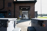 U.S. Air Force Tech. Sgt. Levi Luciani, an aerospace ground equipment specialist assigned to the 165th Maintenance Squadron, 165th Airlift Wing, Georgia Air National Guard, washes a maintenance stand after an inspection, July 20, 2026 at the Savannah Air National Guard Base, Georgia.Inspections of aerospace ground equipment help ensure maintainers have safe, serviceable equipment to perform aircraft maintenance while supporting the wing's operational readiness. (U.S. Air National Guard photo by Senior Airman Selena Acosta)