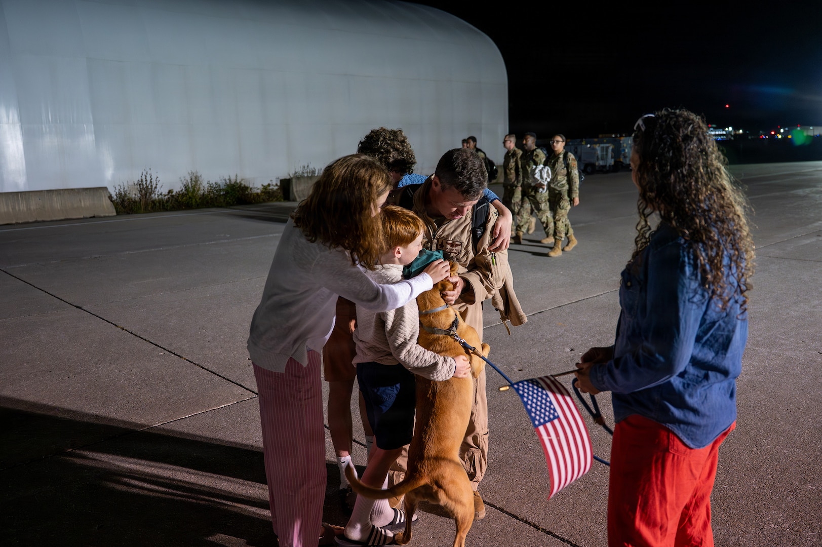 U.S. Air Force Airmen assigned to the 158th Fighter Wing return from an overseas deployment, arriving back to the Vermont Air National Guard, South Burlington, Vermont, Sept. 6, 2026.