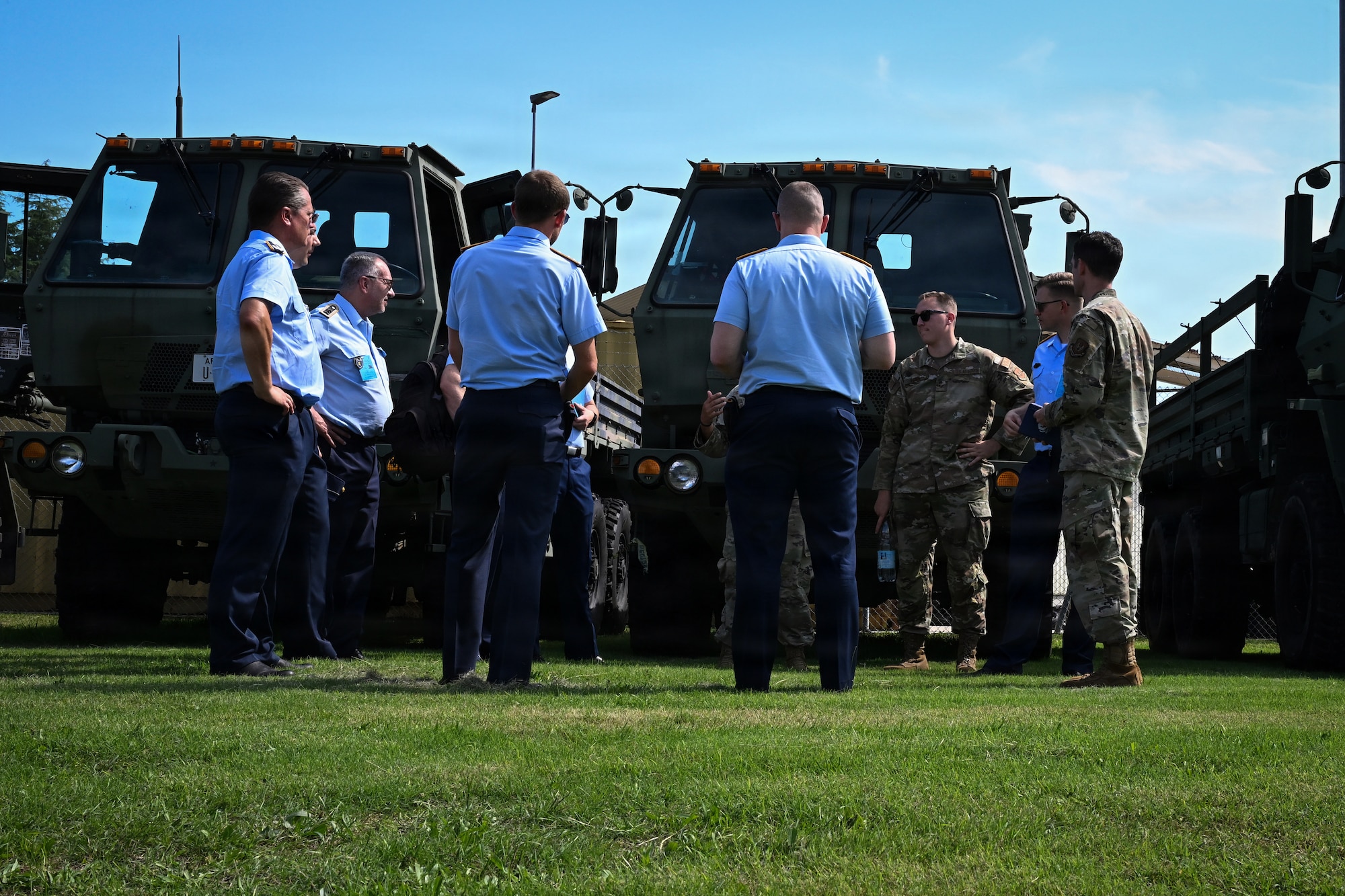 german air force members and american military members together