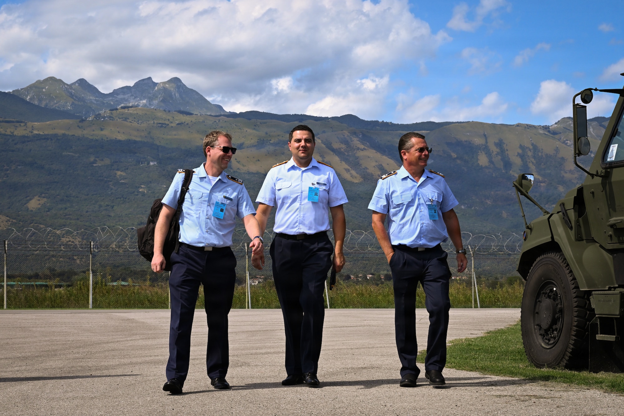 german air force members and american military members together