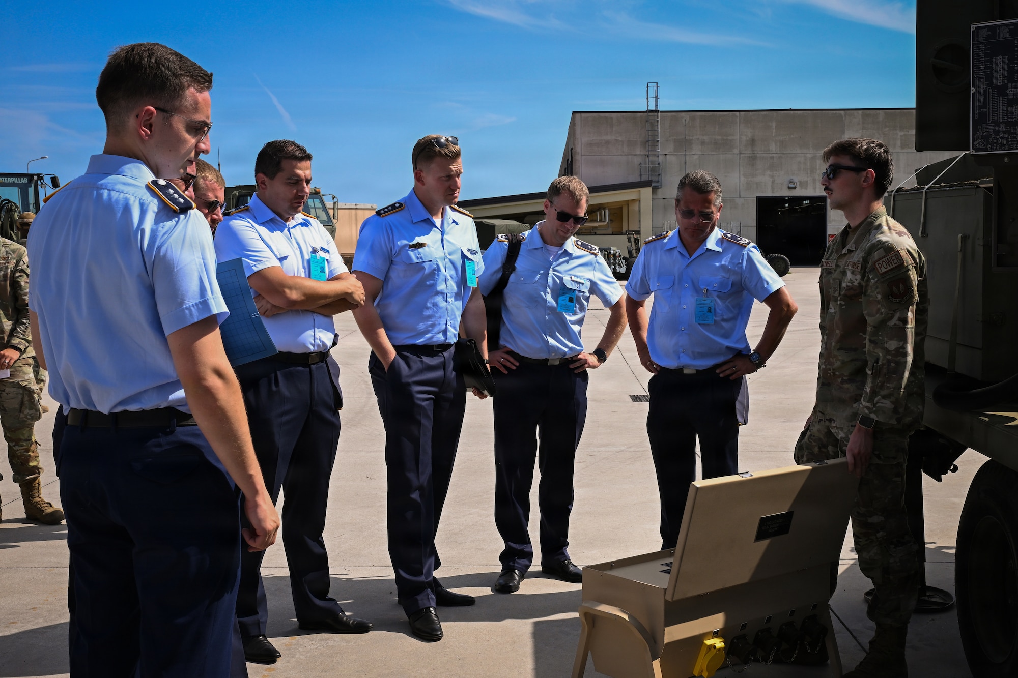 german air force members and american military members together