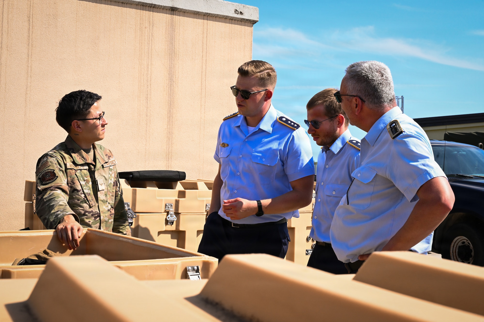 german air force members and american military members together
