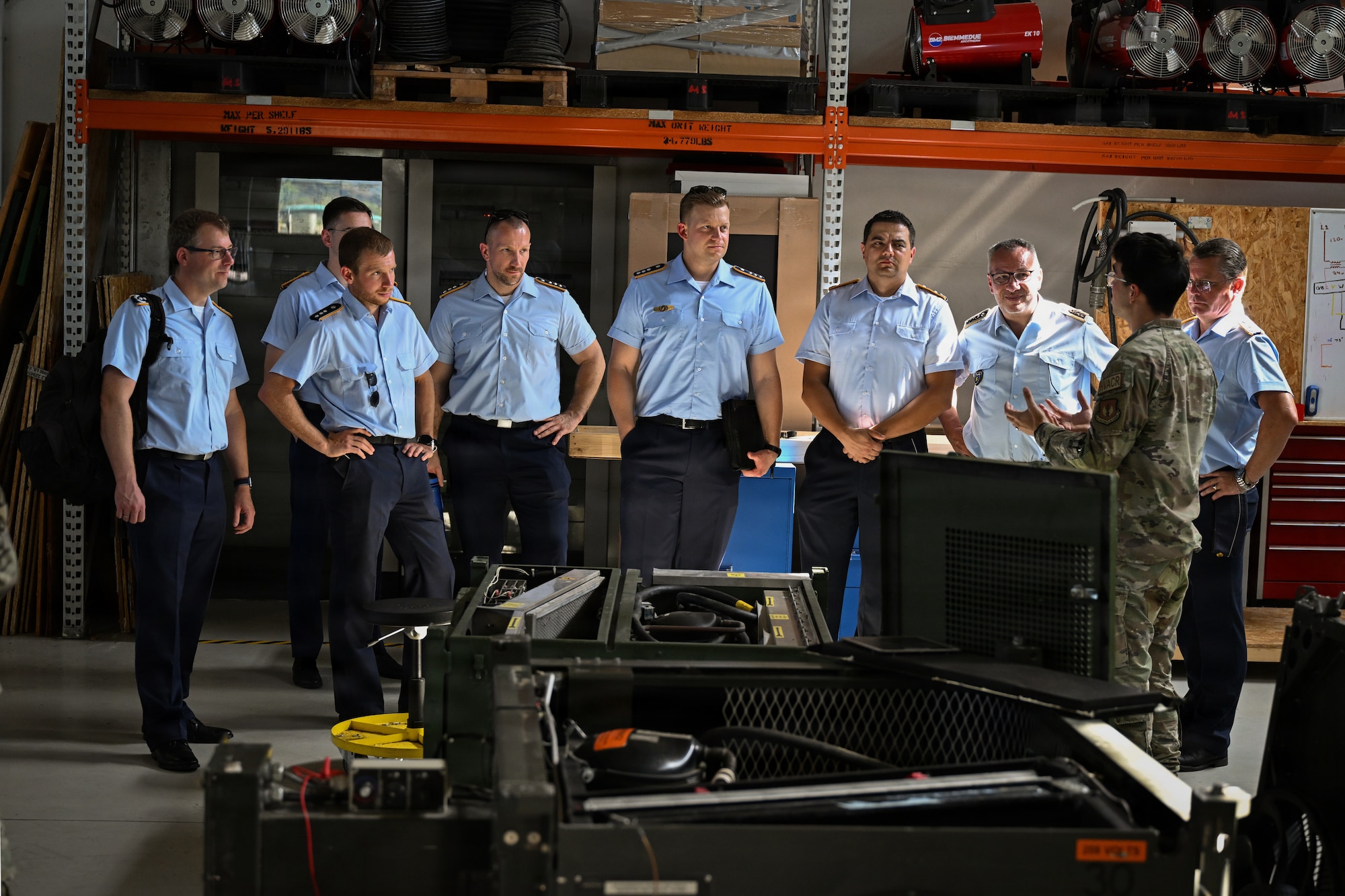 german air force members and american military members together