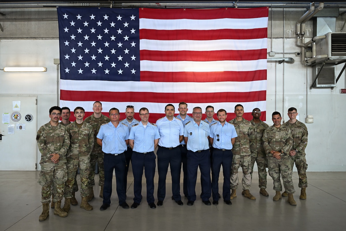 german air force members and american military members together