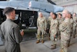 Command Sgt. Maj. Gregory Betty, command sergeant major of the U.S. Army Reserve, hosted the Senior Enlisted Council workshop Aug. 28-30 at Joint Base McGuire-Dix-Lakehurst, New Jersey. U.S. Marines from Marine Aircraft Group 49 brief their capabilities to the council members Aug. 28. (U.S. Army photo by Shawn Morris, 99th RD Public Affairs)