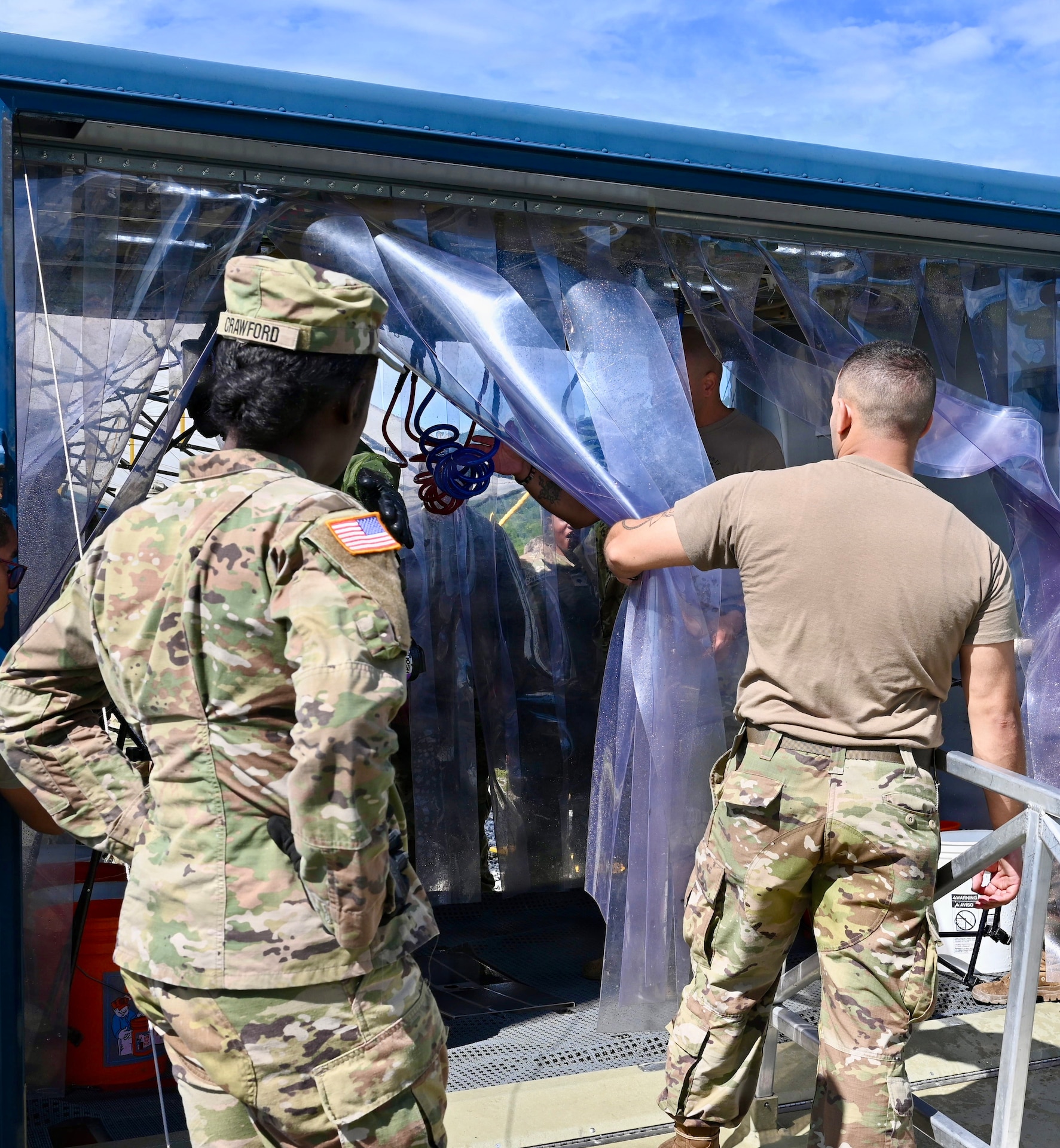 U.S. Soldiers with the Pennsylvania National Guard's 35th Chemical, Biological, Radiological, Nuclear Emergency Response Force Package conduct a CBRN response exercise Sept. 3, 2026, at Fort Indiantown Gap, Pennsylvania. The objective of the exercise was for Pennsylvania National Guard Soldiers to practice command and control of CERFP assets during any natural disaster or emergency situations. (U.S. Army National Guard photo 2nd by Lt. Jessica Barb)