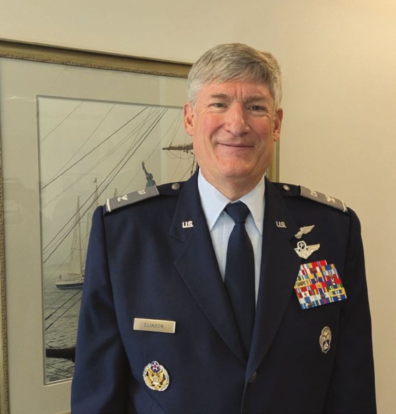 Col William T. Eliason, USAF (Ret.), PhD, editor in chief, NDU Press, faces the camera dressed in his Air Force uniform.