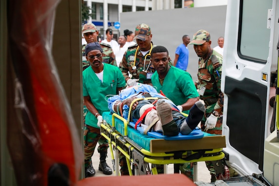 U.S., Angolan forces conduct trauma activation simulation during medical readiness exercise