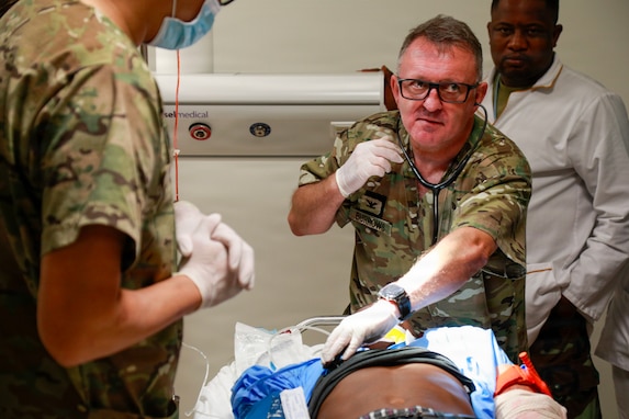 U.S., Angolan forces conduct trauma activation simulation during medical readiness exercise