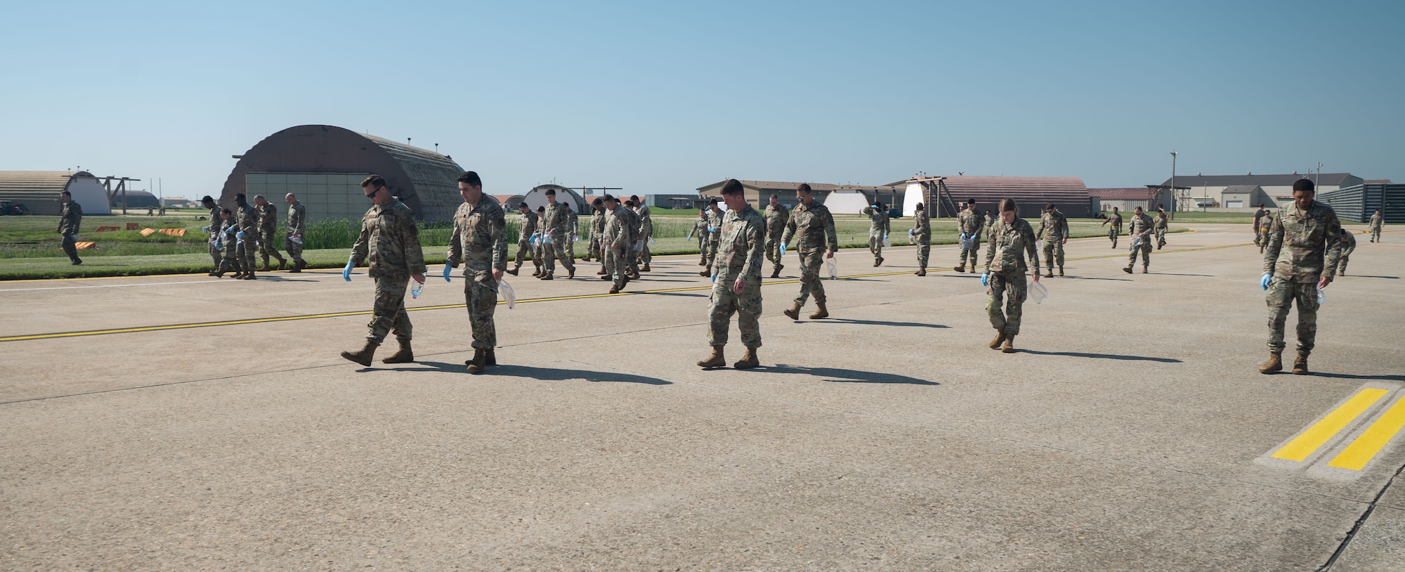 Wolf Pack Conducts Mass FOD Walk