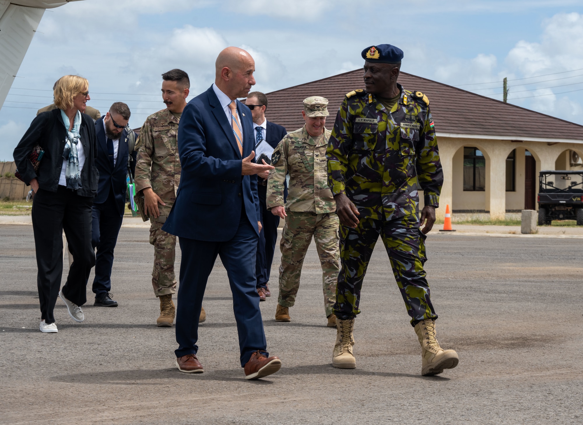 Walking on flightline