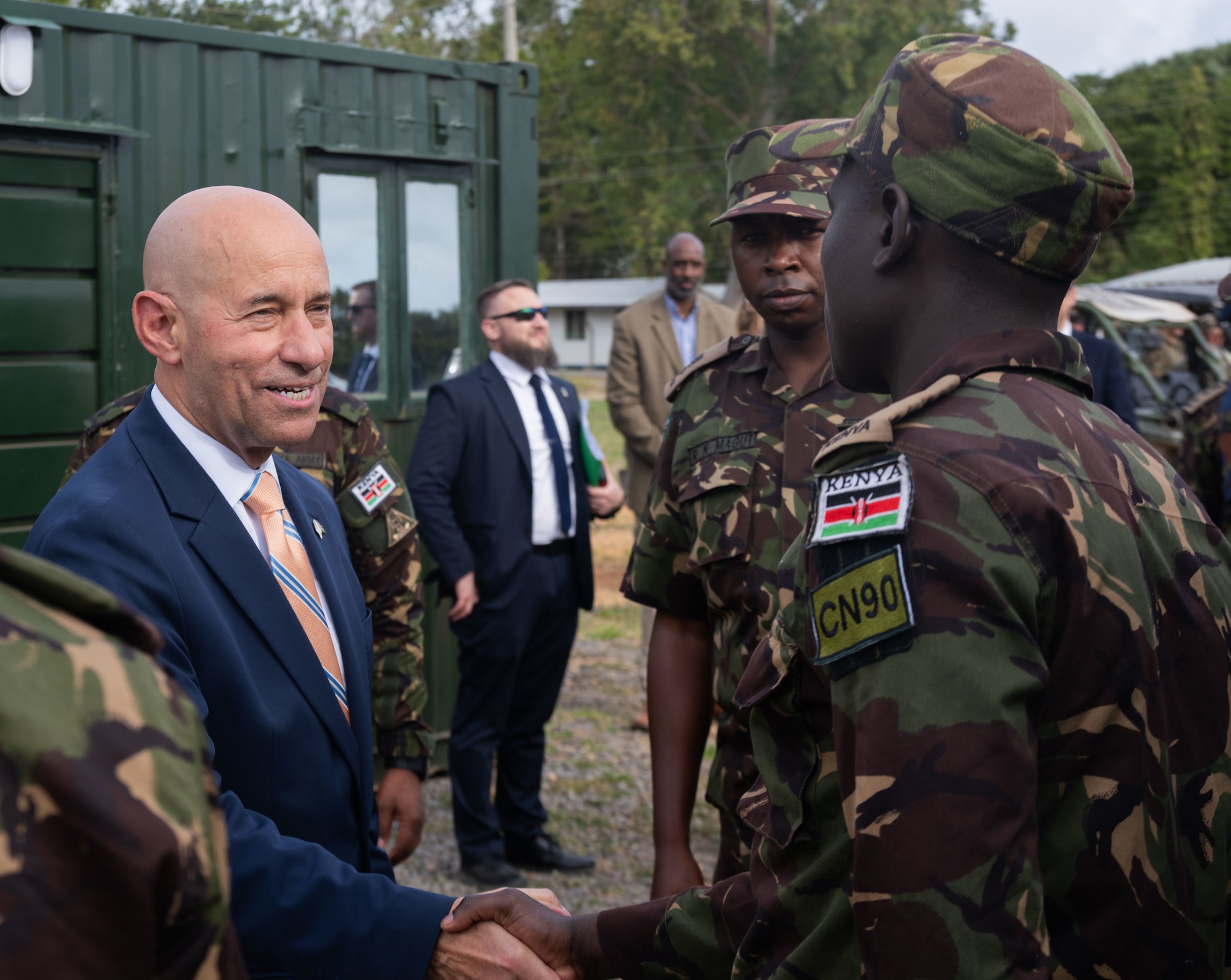 Greeting Kenyan Forces
