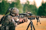 A Ranger assigned to the 2nd Ranger Battalion conducts a platoon live-fire exercise.
