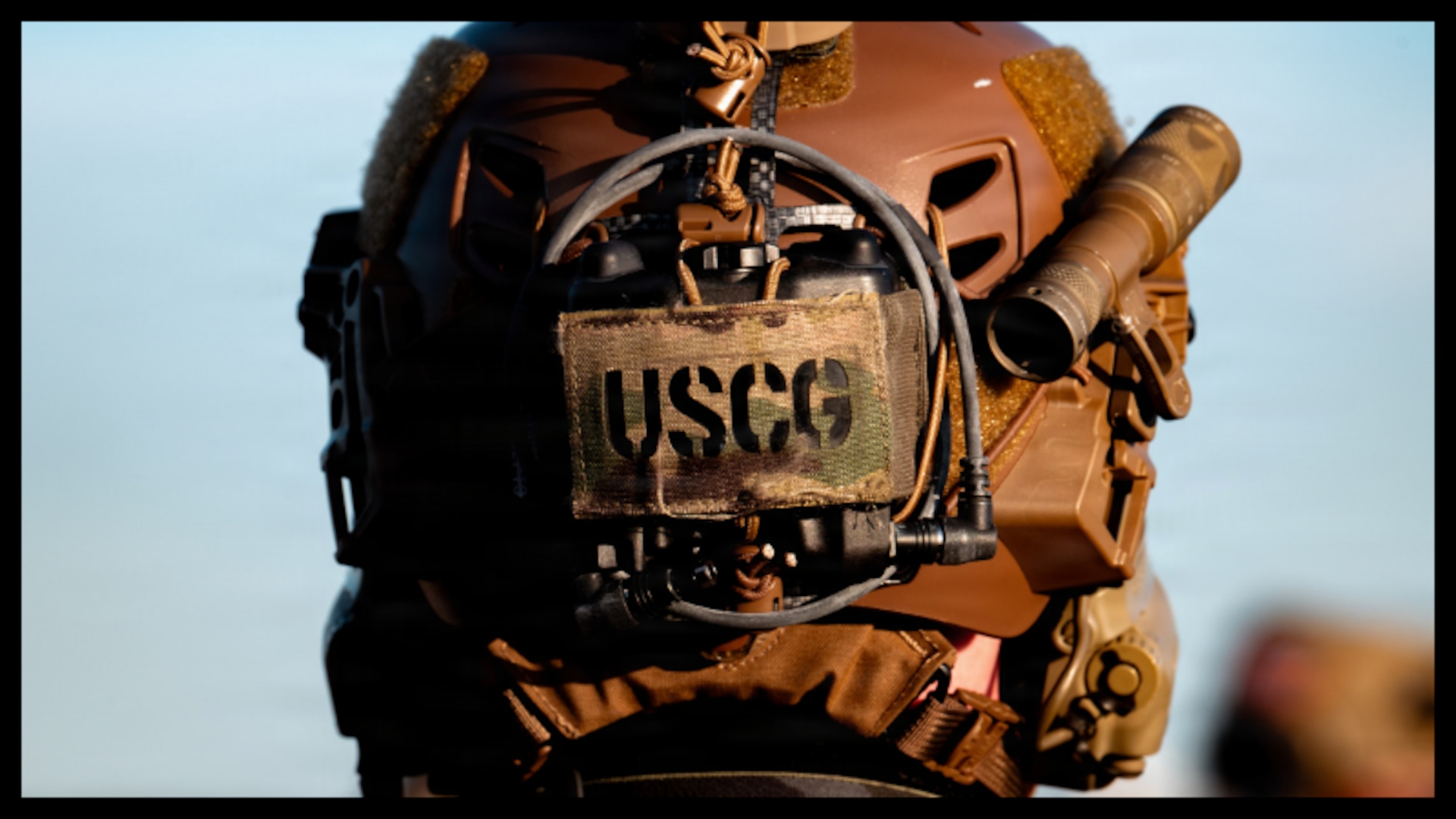 A member of the U.S. Coast Guard Maritime Security Response Team (MSRT) East takes part in a training exercise aboard the Spirit of Norfolk on the James River, Virginia, March 30, 2026. The MSRT-East is a deployable, specialized force that conducts counterterrorism and direct-action missions. (U.S. Coast Guard photo by Petty Officer 2nd Class Matthew Thieme)