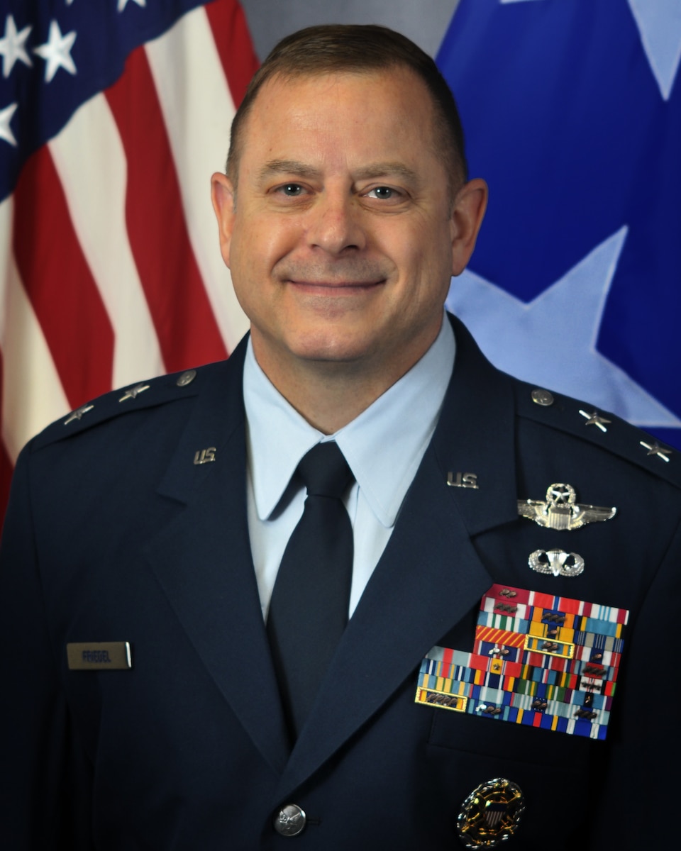 This is the official portrait of Maj. Gen. Jesse J. Friedel.
