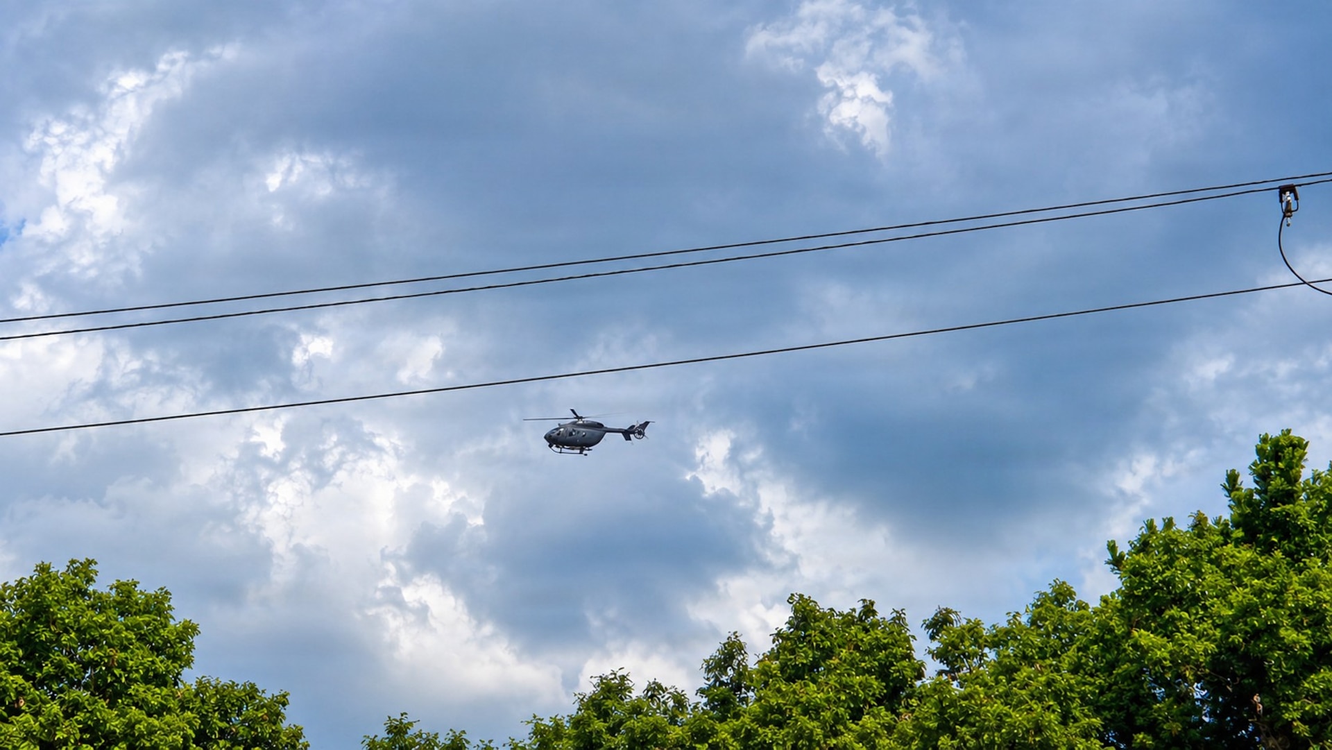 A U.S. Army UH-72 Lakota belonging to the Kentucky National Guard flies over Fort McCoy, Wisconsin, on Aug. 25, 2026, supporting a training scenario for the Patriot ’26 exercise at the installation.