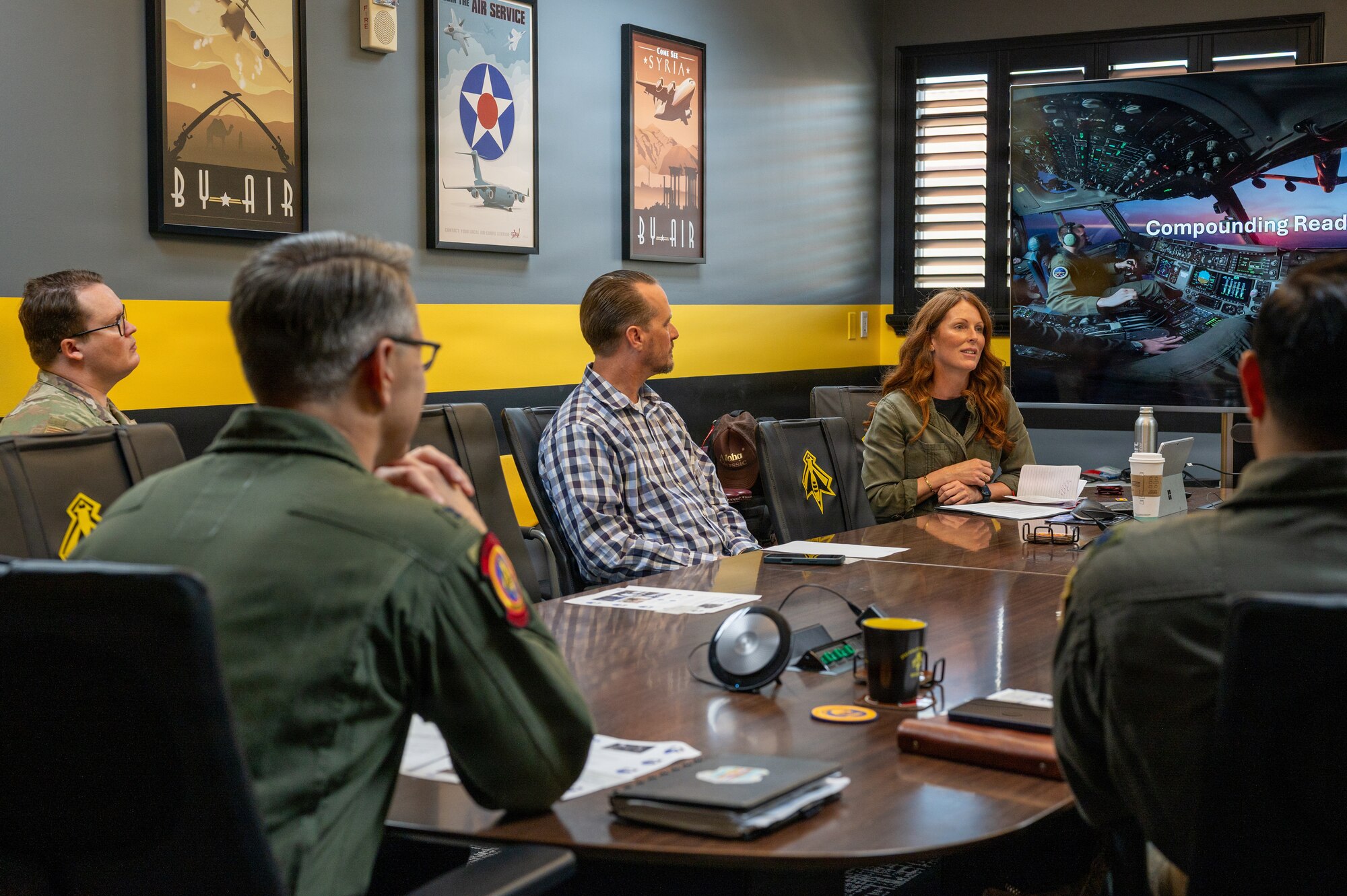 Airmen attend briefing