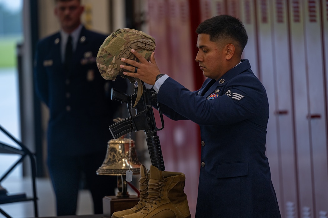 Airman at a ceremony.