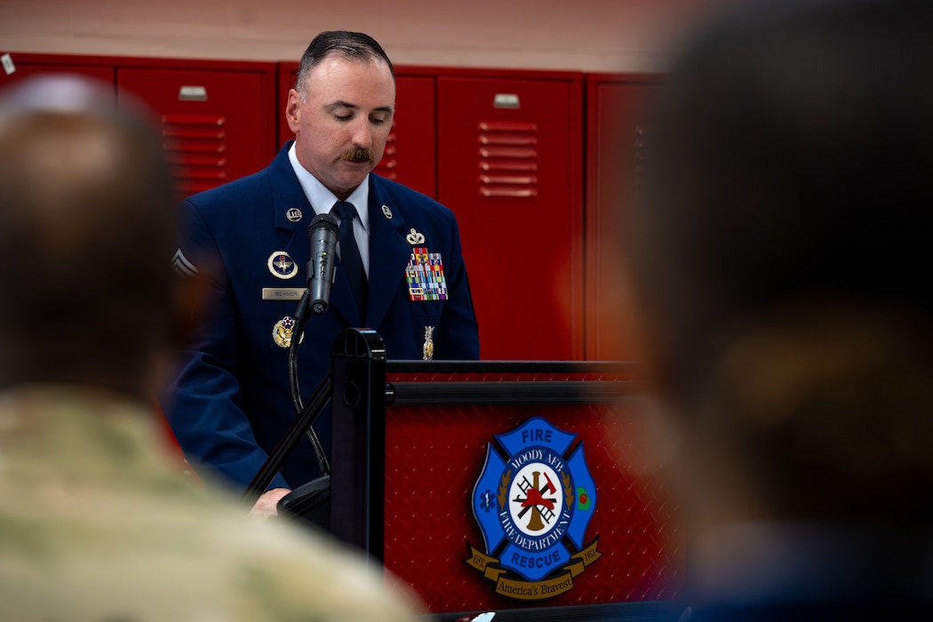 Chief talking during a ceremony.