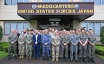 Personnel from U.S., Japanese, and Republic of Korea armed forces, pose for a photo in support of Freedom Edge 26 on Yokota Air Base in Tokyo, Japan, SepT. 11, 2026. Trilateral exercises and operations like Freedom Edge demonstrate our continued partnership and the growth of our trilateral cooperation to ensure peace and stability across the Indo-Pacific. (U.S. Navy Photo by Mass Communication Specialist 2nd Class T’ara Tripp)