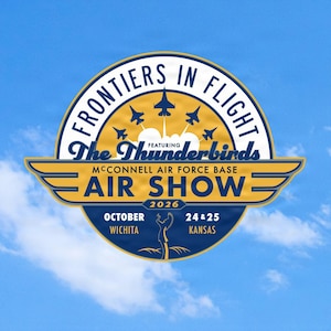 The Frontiers in Flight Air Show will be at McConnell Air Force Base, Kansas, Oct. 24-25, 2026. Gates open at 10:30 a.m. and aerial acts start at 1 p.m. on both days, starting with the United States Air Force Academy Wings of Blue Parachute Demonstration Team. (Courtesy Asset)