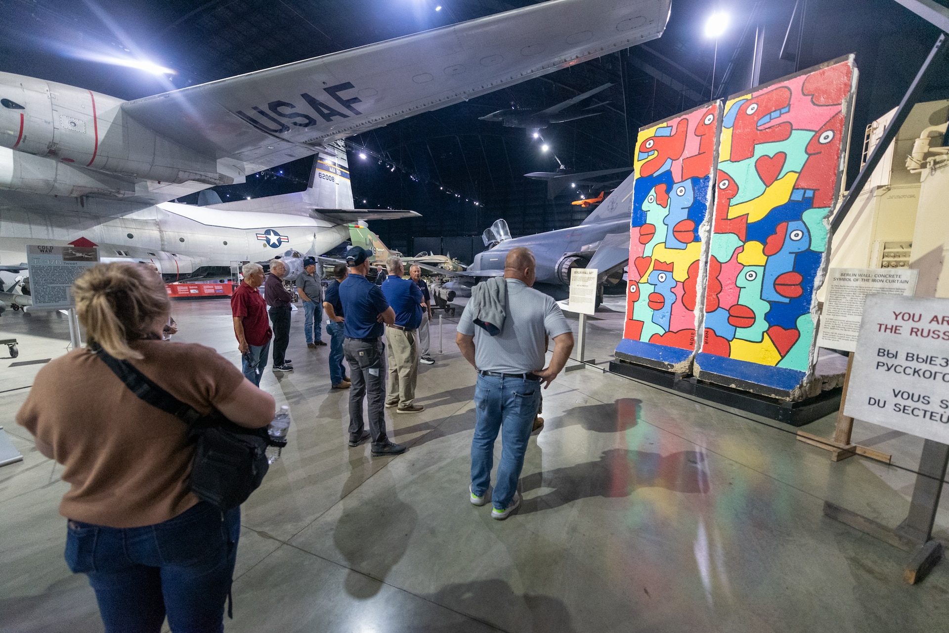 A group of civilian employers takes a tour of the National Museum of the United States Air Force in Dayton, Ohio, during an Employer Support of the Guard and Reserve Bosslift on Sept. 10, 2026. The event gave employers an opportunity to tour the Kentucky Air National Guard Base in Louisville, Ky., and fly to the museum, providing them with a better understanding of the Air National Guard mission and the role their employees play in it as part-time Airmen in the Kentucky Guard and reservists of the United States Air Force. (U.S. Air National Guard photo by Phil Speck)