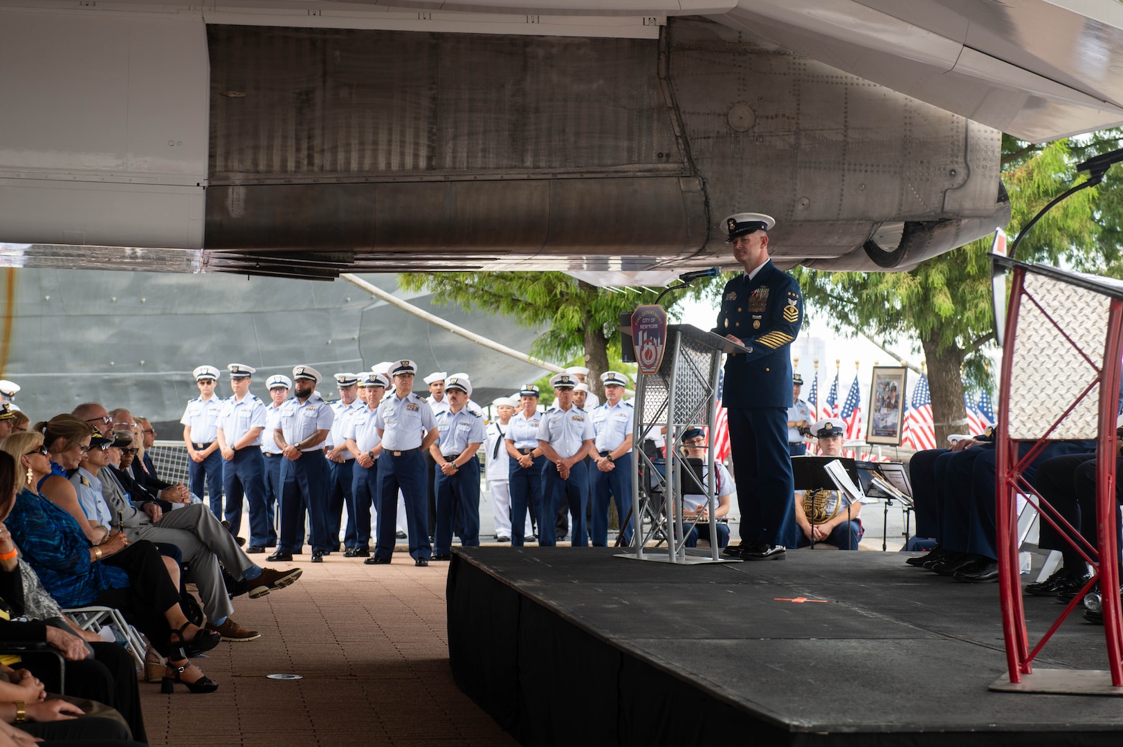 The U.S. Coast Guard commissions its newest Fast Response Cutter, Coast Guard Cutter Jeffrey Palazzo (WPC 1163), during a ceremony in New York City, Sept. 12, 2026. The cutter is named in honor of Jeffrey Palazzo, a New York City firefighter and Coast Guard reservist who made the ultimate sacrifice while responding to the Sept. 11, 2001, terrorist attacks at the World Trade Center. (U.S. Coast Guard photo)