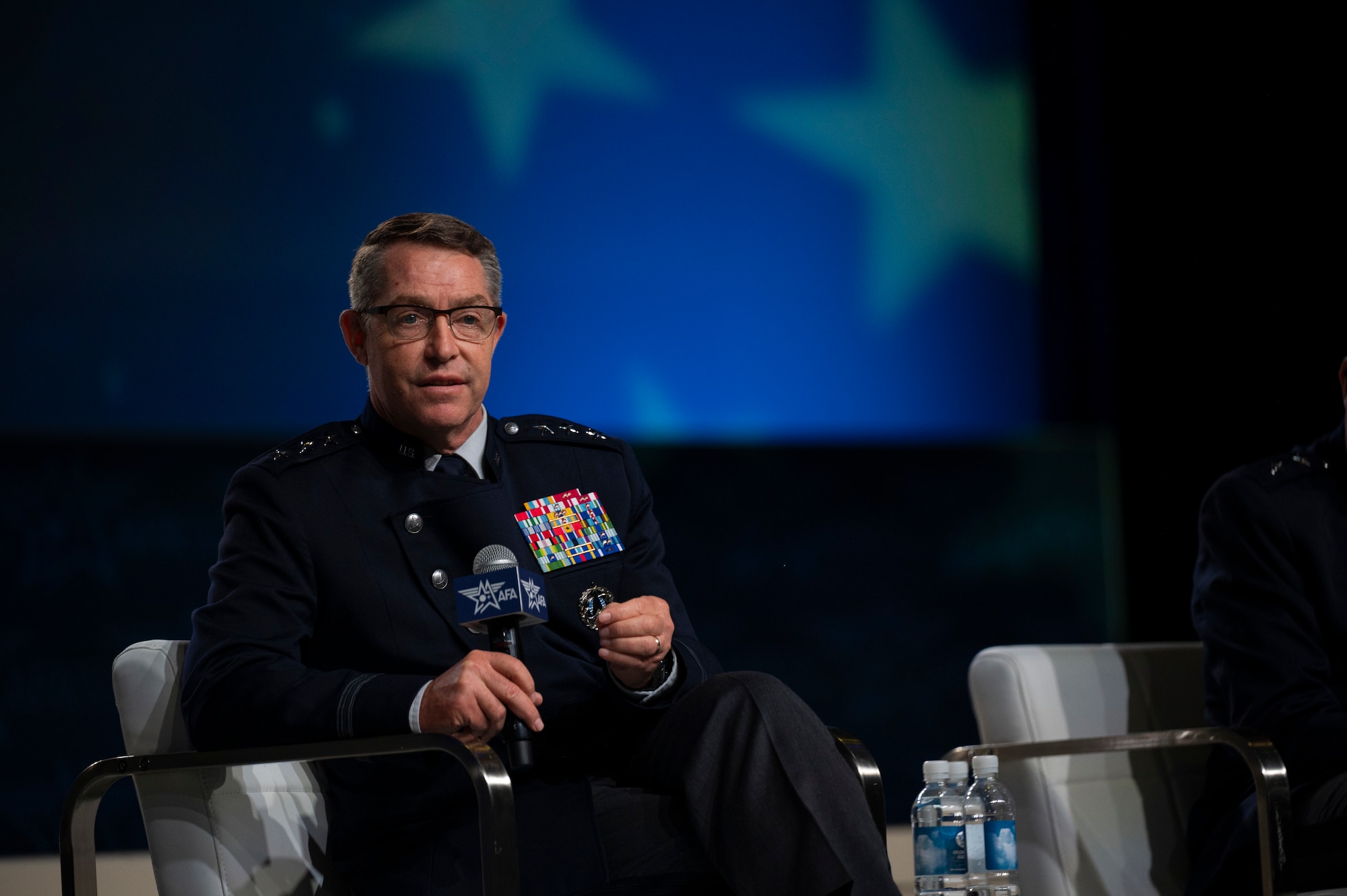 U.S. Space Force Lt. Gen. Gregory J. Gagnon, commander of Combat Forces Command, speaks during the “Growth of the Space Force” panel at the 2026 AFA Air, Space & Cyber Conference in National Harbor, Md., Sept. 14, 2026. Gagnon discussed the service’s planned growth, increasing demand for combat-ready space forces, and the training and capabilities required to deliver space superiority for the Joint Force. (U.S. Space Force photo by John Ayre)