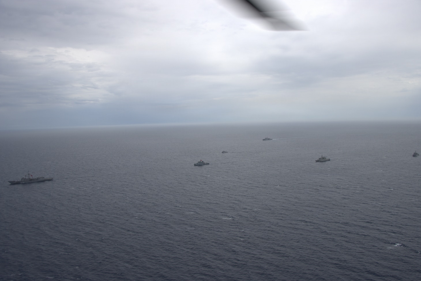 From left, Turkish Navy Gabya-class frigate TCG Gaziantep (F 490), Tunisian National Navy multi-service offshore patrol vessel TNS Sophonisbe (P 613), French Navy Vulcain-class mine clearance diving support vessel FS Acheron (A613), Algerian Nation Navy Erradii-class frigate ANS Erradii (910), Royal Moroccan Navy Floréal-class frigate RMNS Mohammed V (611), and Italian Navy Cassiopea-class offshore patrol vessel ITS Vega (P 404) sail in formation during exercise Phoenix Express, Sept. 12, 2026. Phoenix Express 2026 is a multinational maritime exercise sponsored by U.S. Africa Command and led by U.S. 6th Fleet under U.S. Naval Forces Africa, bringing together North African, European and U.S. maritime forces as part of a global network of navies to enhance cooperation and expertise in maritime security operations in the southern Mediterranean Sea. (Photo courtesy of Tunisian National Navy)