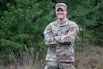 Pvt. Matthew Scaccia, an infantryman with the New Hamphsire National Guard's C Company, 3rd Battalion, 172nd Infantry Regiment (Mountain), poses with his newly earned Airborne wings and Ranger tab Sept. 1 at the state military reservation in Concord. Photo by Sgt. Taylor Kurto.