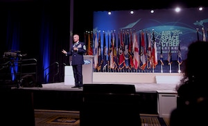 CMSAF delivers keynote address.