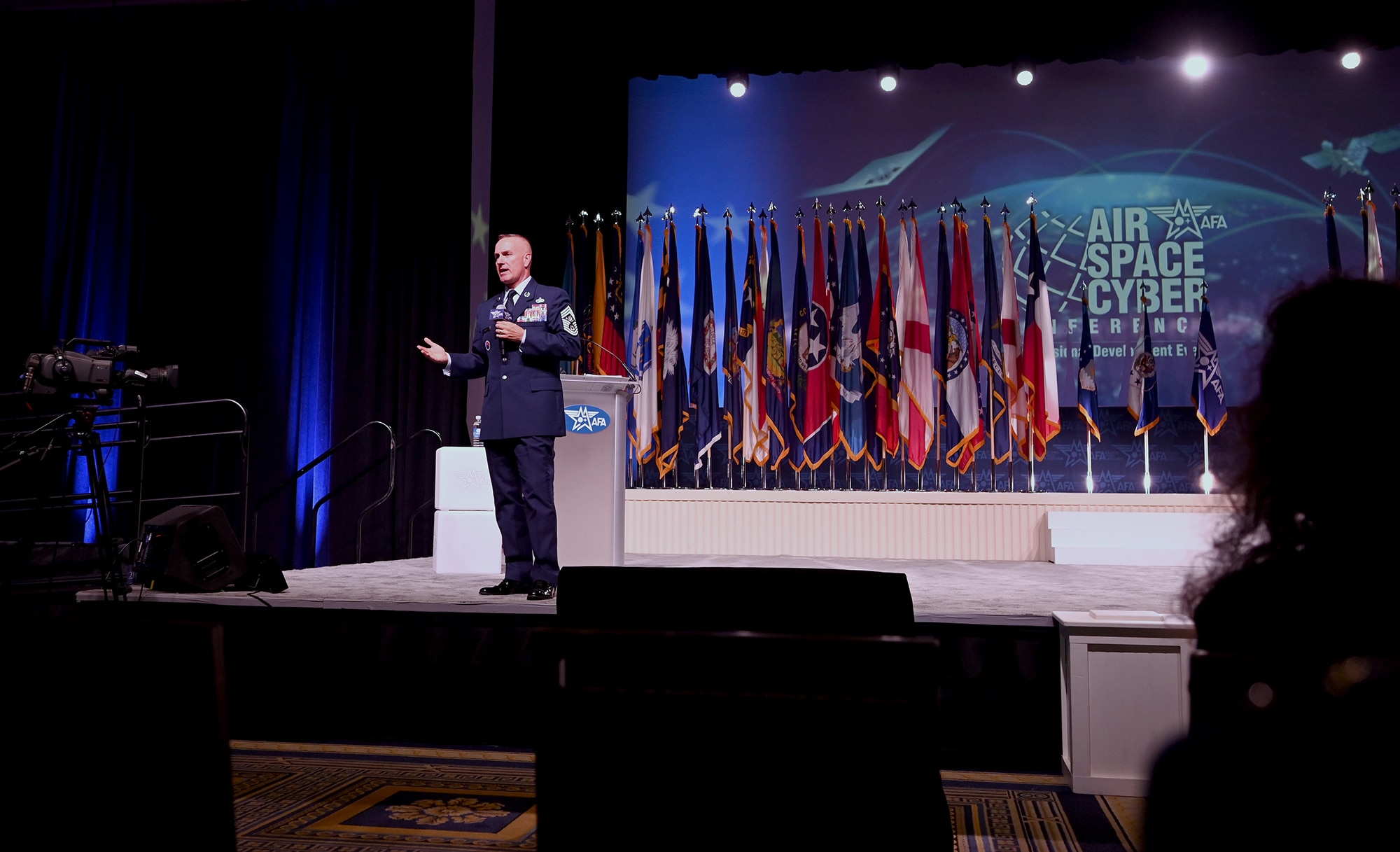 CMSAF delivers keynote address.