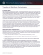 NSA Cybersecurity Information on best practice of transitioning to multi-factor authentication.