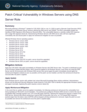Cybersecurity Advisory on mitigation measures to patch critical vulnerability in Windows servers using DNS server role.