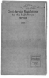 Civil-Service Regulations for the Lighthouse Service, 1928 (Washington, DC: United States Department of Commerce, Lighthouse Service/USGPO), Adopted December 7, 1927 Effective July 1, 1928