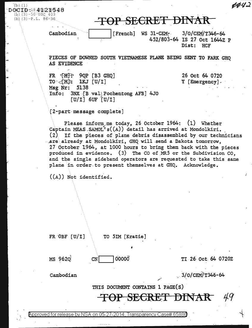  PIECES OF DOWNED SOUTH VIETNAMESE PLANE BEING SENT TO FARK GHQ AS EVIDENCE 0042.PDF